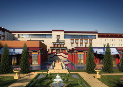 日喀则希尔顿酒店整体建筑设计