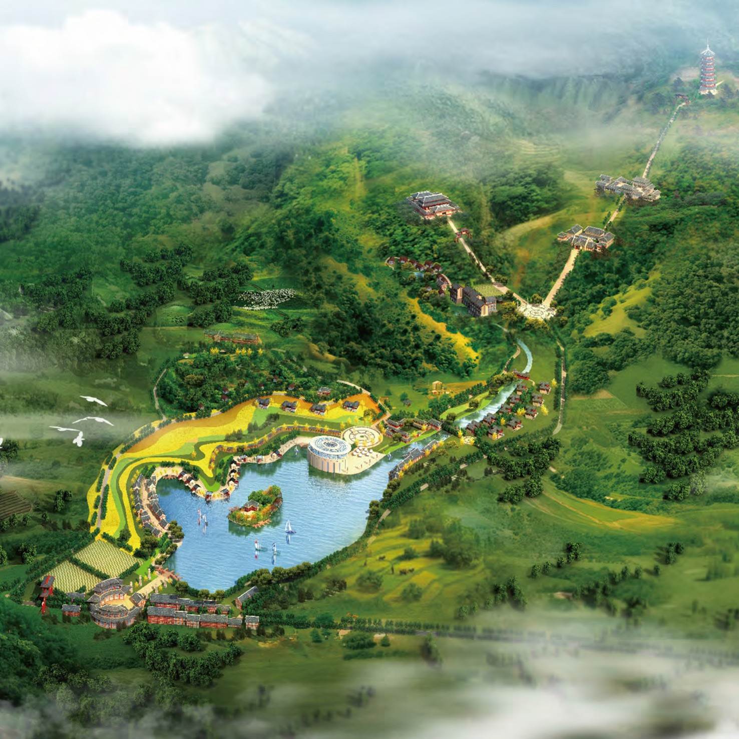 湖北省襄阳市 瑶山湖生态文化旅游区规划设计